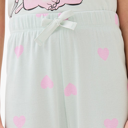 Disney Stitch Print T-shirt and Pyjama Set