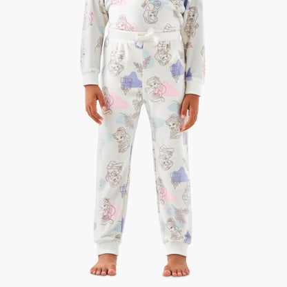 Disney Princess Print T-shirt and Pyjama Set