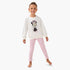 Disney Cotton Crew Neck Long Sleeve Pyjama Set with Minnie Mouse Print - Cream / 3-4 yrs