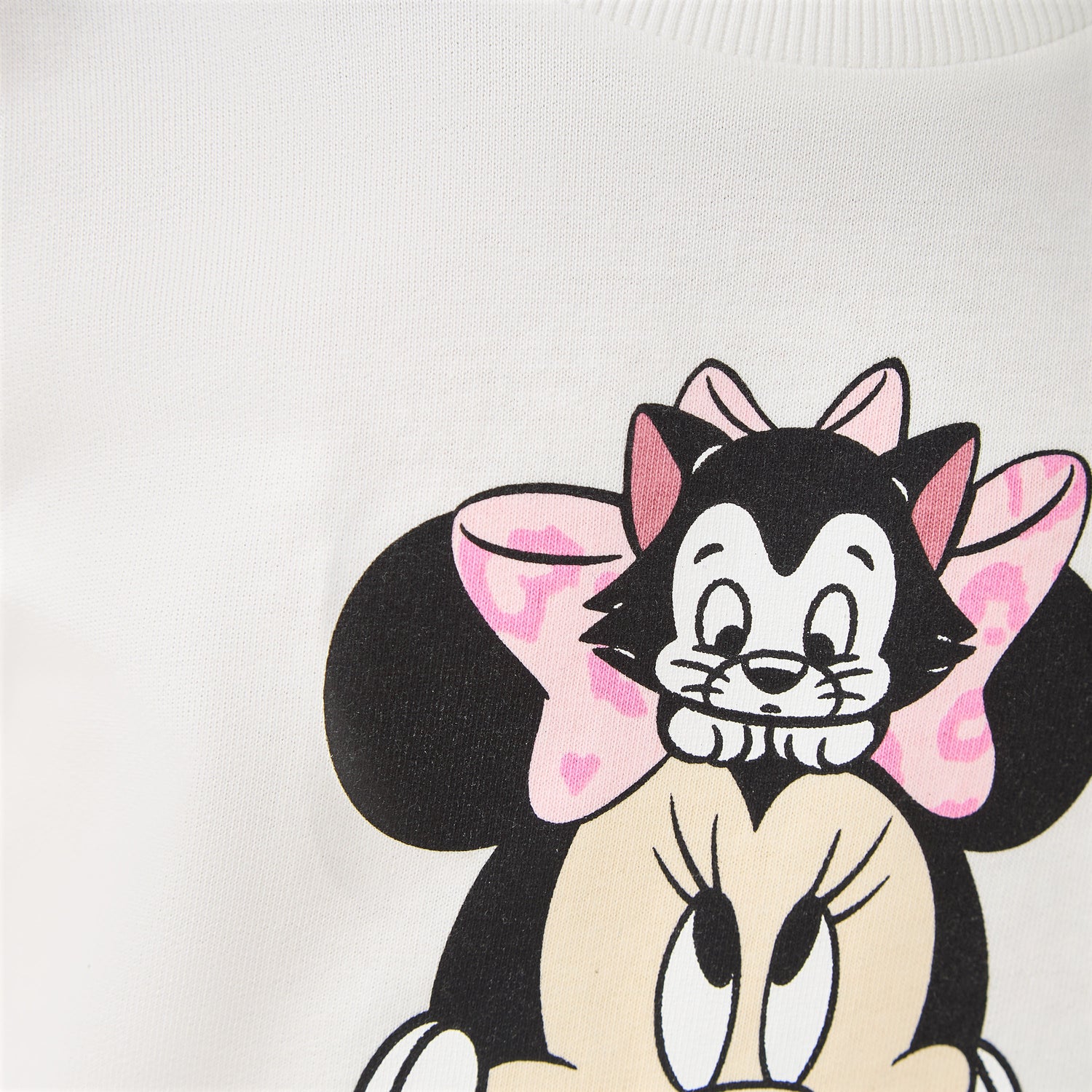 Disney Cotton Crew Neck Long Sleeve Pyjama Set with Minnie Mouse Print