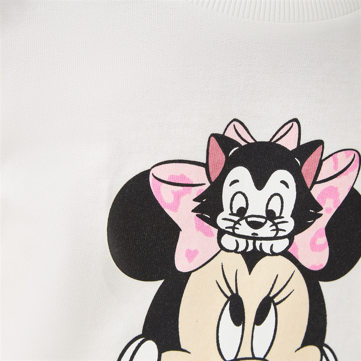 Disney Cotton Crew Neck Long Sleeve Pyjama Set with Minnie Mouse Print