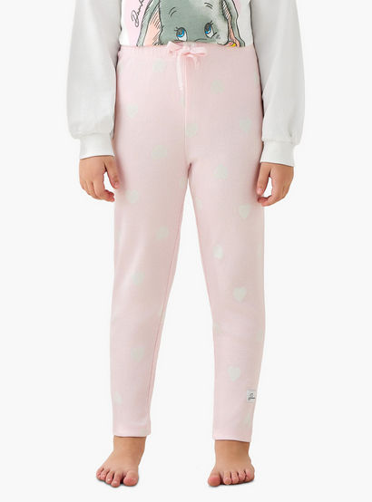 Disney Cotton Crew Neck Long Sleeves Pyjama Set with Dumbo Print-girls-clothing-nightwear-image-3