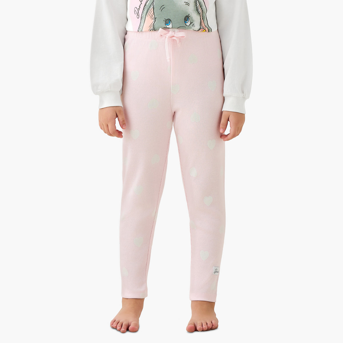 Disney Cotton Crew Neck Long Sleeves Pyjama Set with Dumbo Print