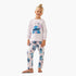 Disney Cotton Crew Neck Long Sleeves Pyjama Set with Stitch Print