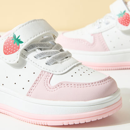 Panelled Sneakers with Hook and Loop Closure