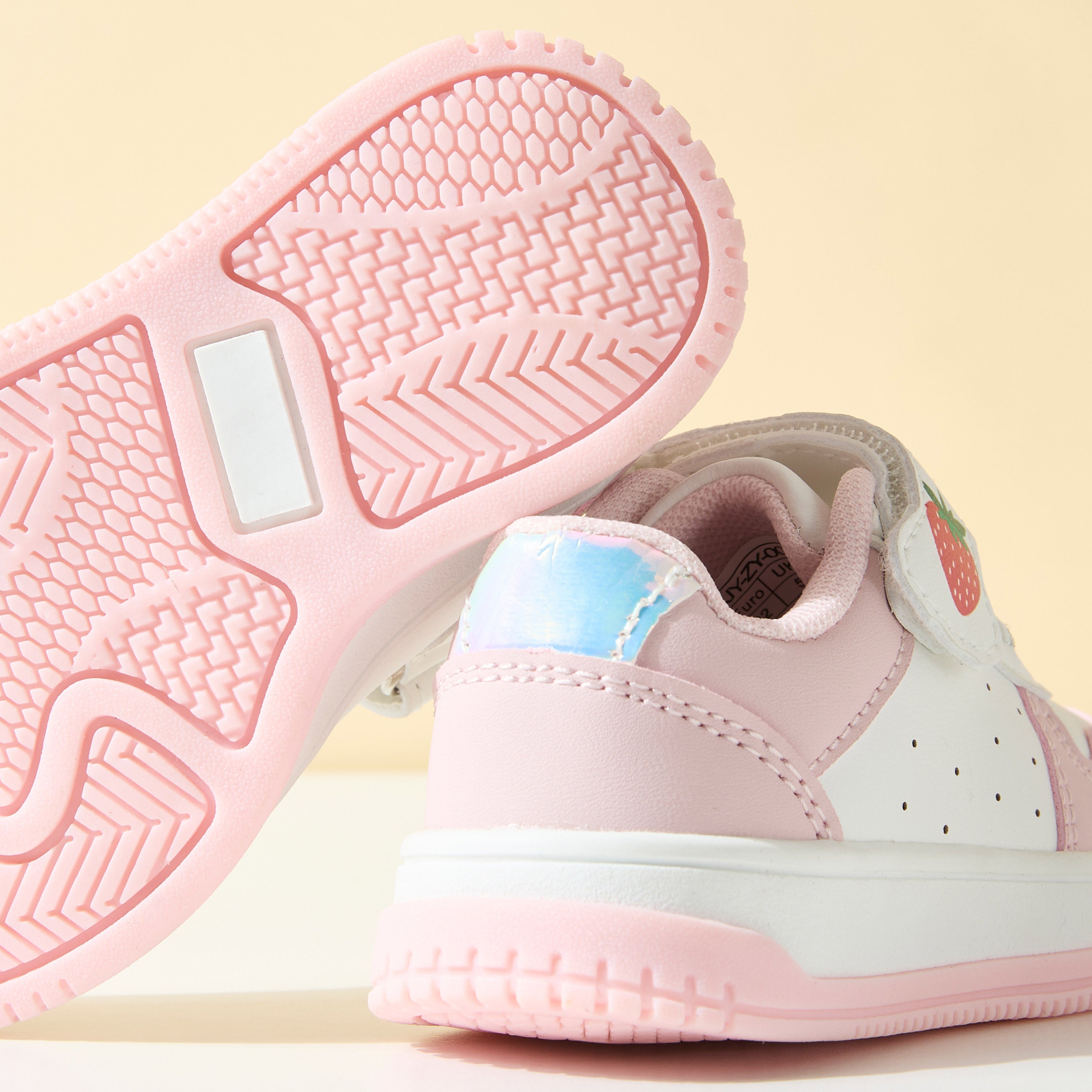 Panelled Sneakers with Hook and Loop Closure