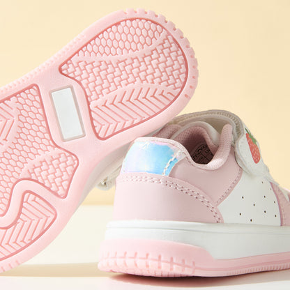Panelled Sneakers with Hook and Loop Closure