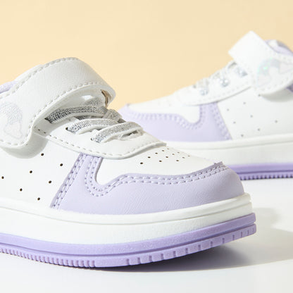 Panelled Sneakers with Hook and Loop Closure