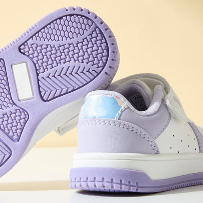 Panelled Sneakers with Hook and Loop Closure