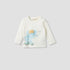 Juniors Crew Neck Long Sleeves T-shirt with Elephant Print - Cream / 12-18 mths