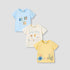 Juniors Boys Crew Neck T-shirt with Applique Accent - Cotton - Short Sleeves - Multicolour / 12-18 mths