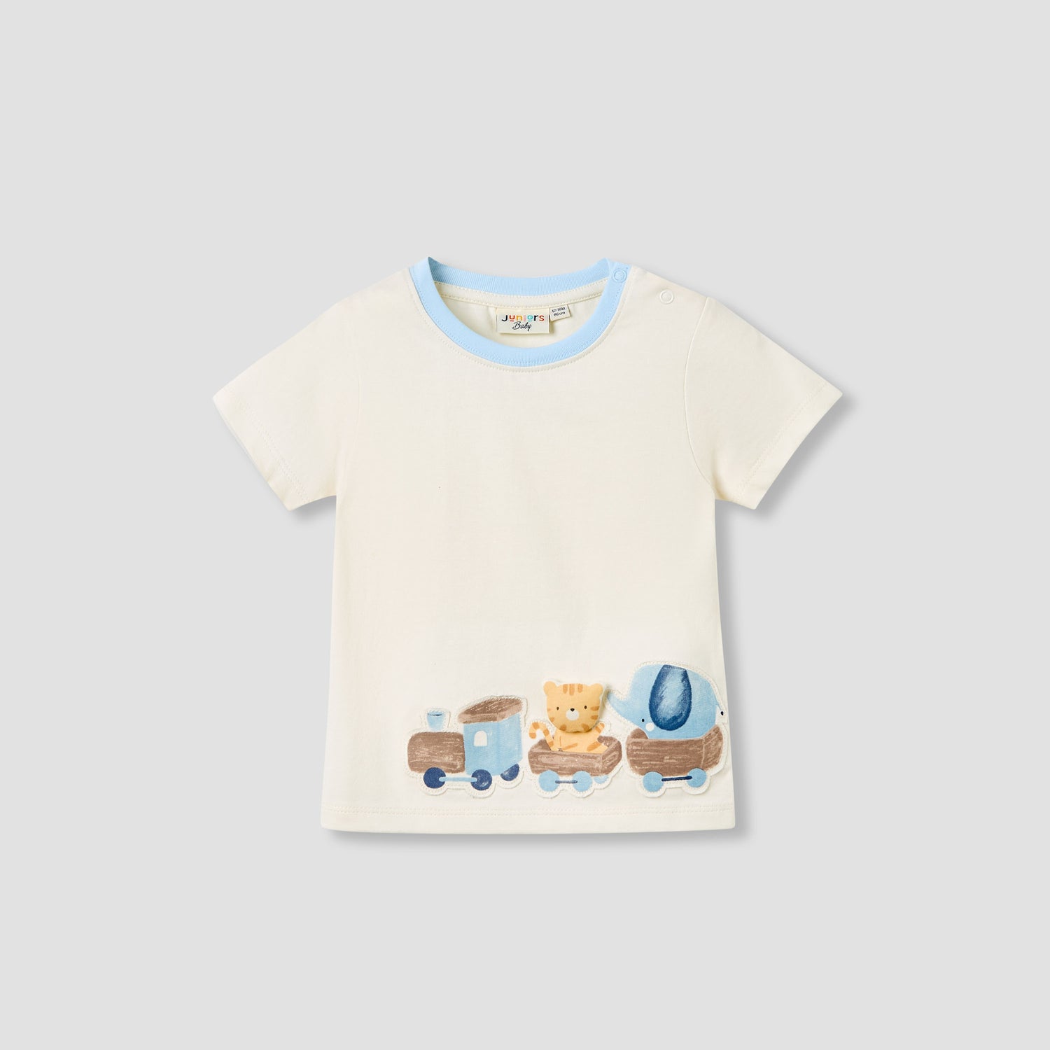 Juniors Boys Crew Neck T-shirt with Applique Accent - Cotton - Short Sleeves - Set of 3