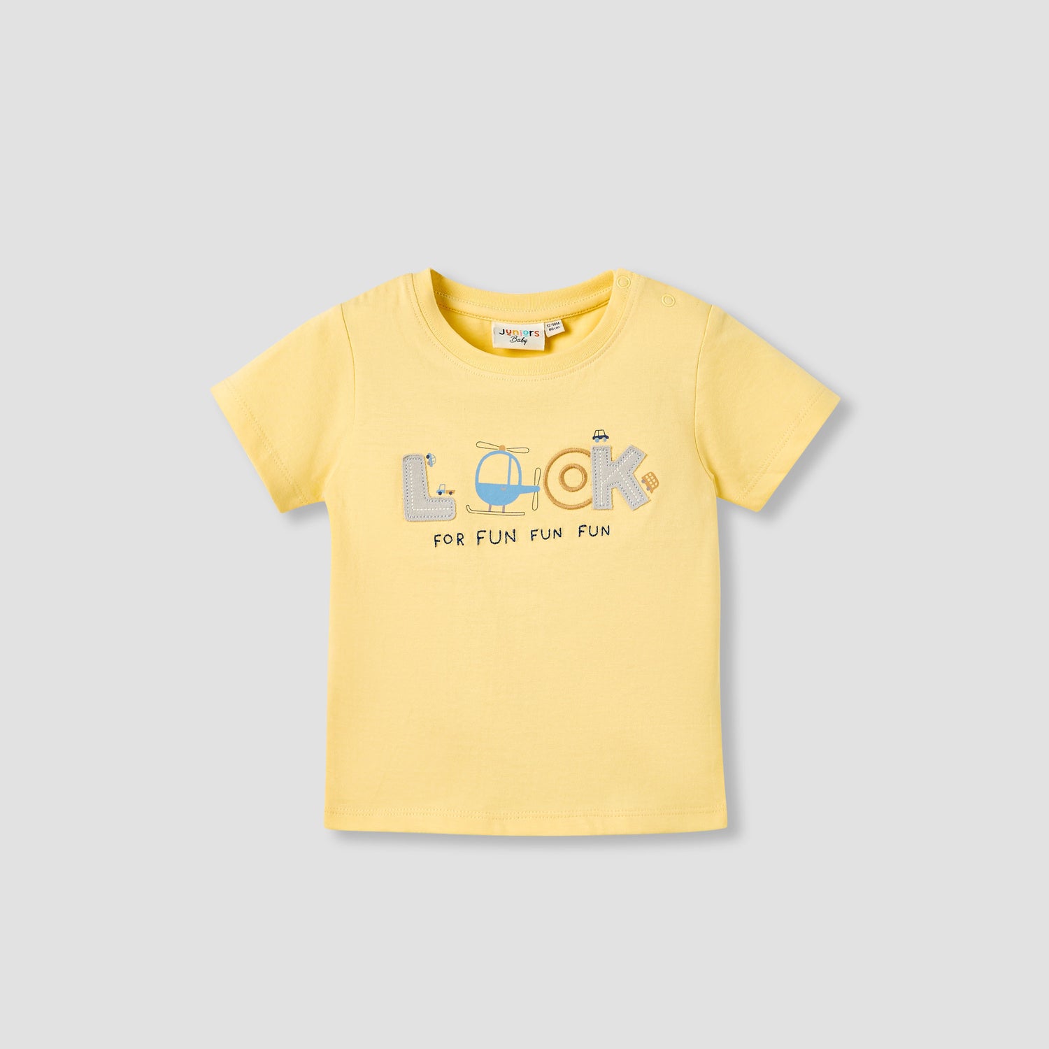 Juniors Boys Crew Neck T-shirt with Applique Accent - Cotton - Short Sleeves - Set of 3