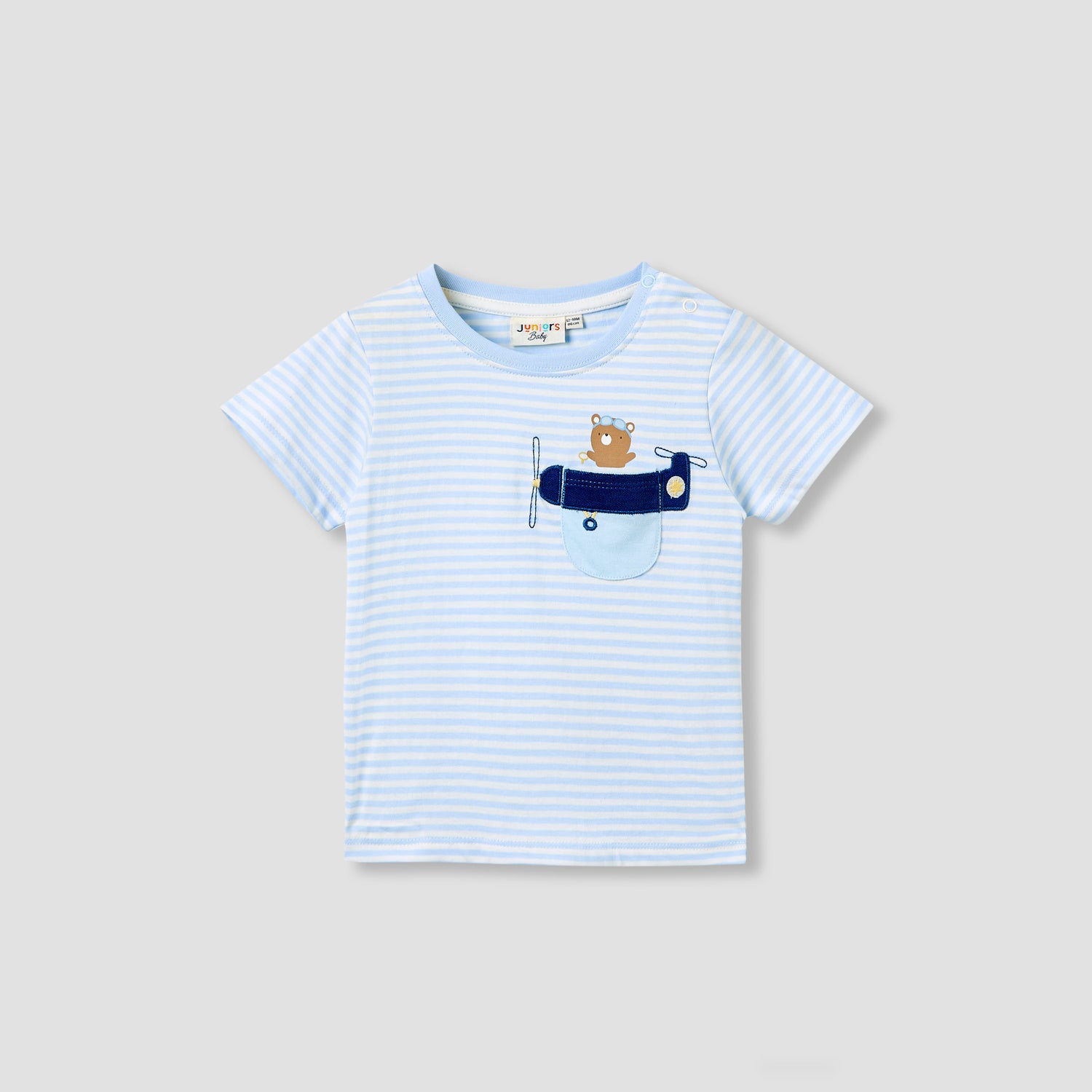 Juniors Boys Crew Neck T-shirt with Applique Accent - Cotton - Short Sleeves - Set of 3