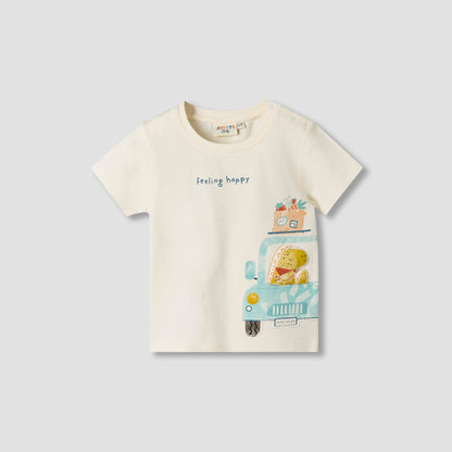 Set of 3 Juniors Crew Neck Short Sleeve T-shirt with Graphic Print