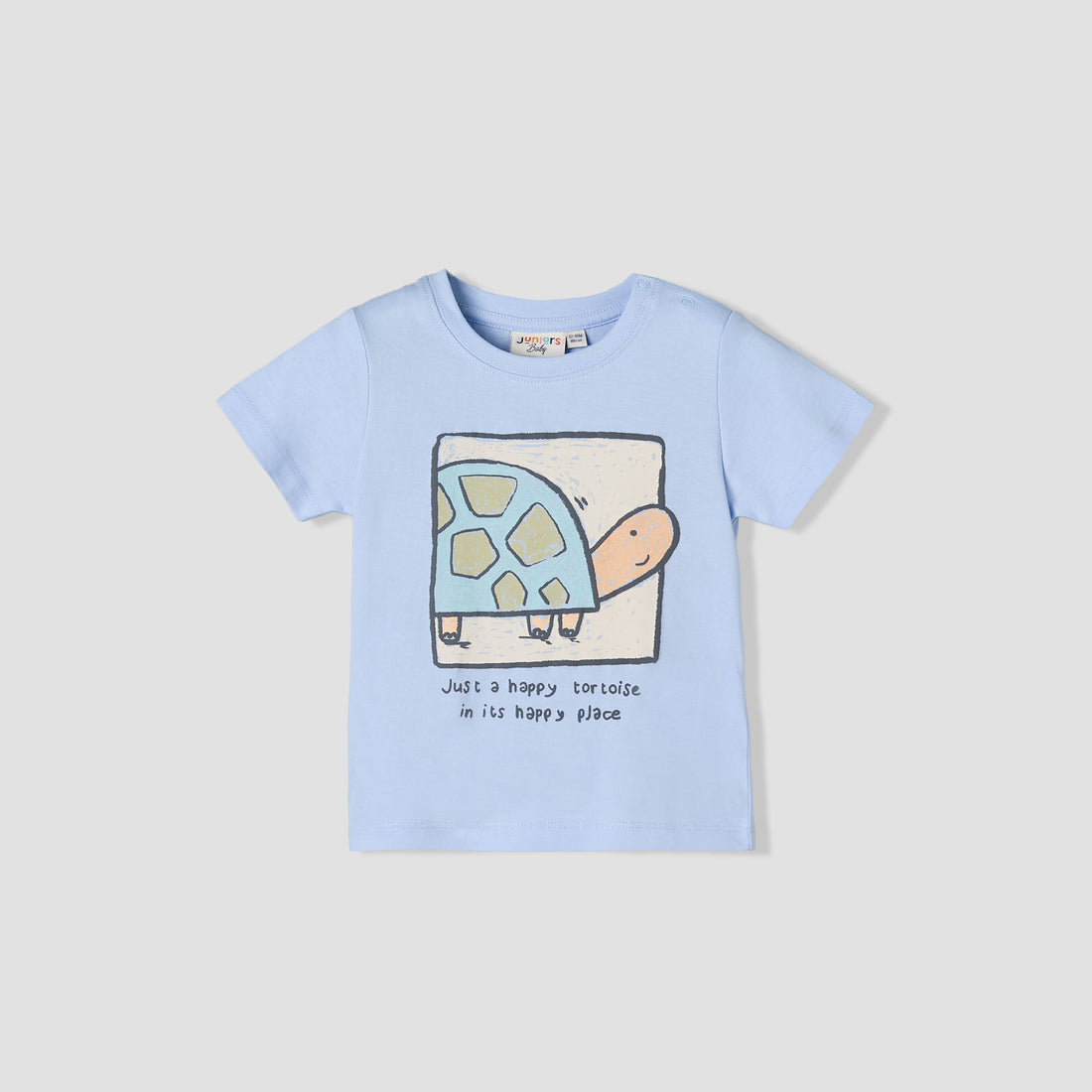 Juniors Crew Neck Short Sleeves T-shirt with Tortoise Print