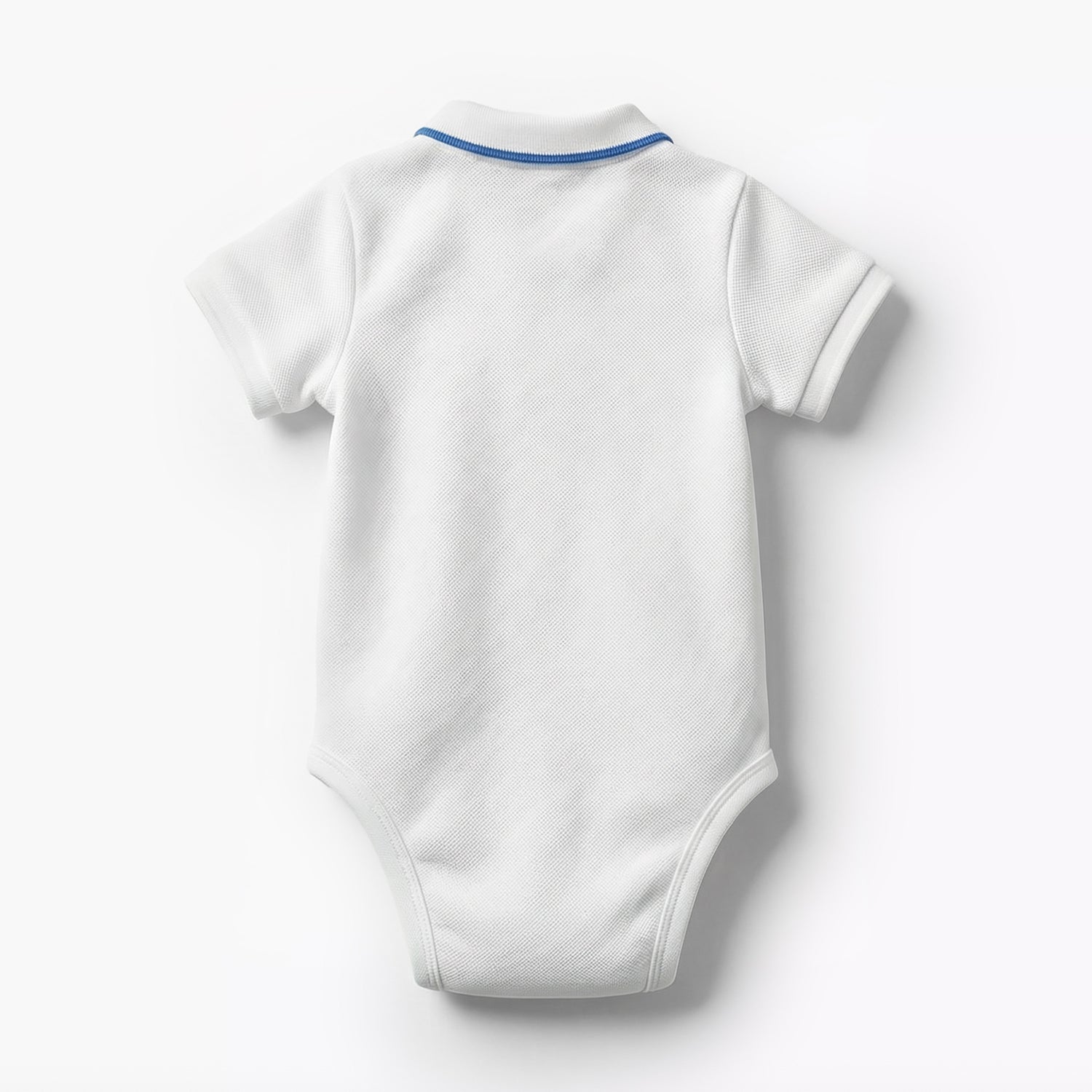 Juniors Short Sleeve Polo Bodysuit with Texture