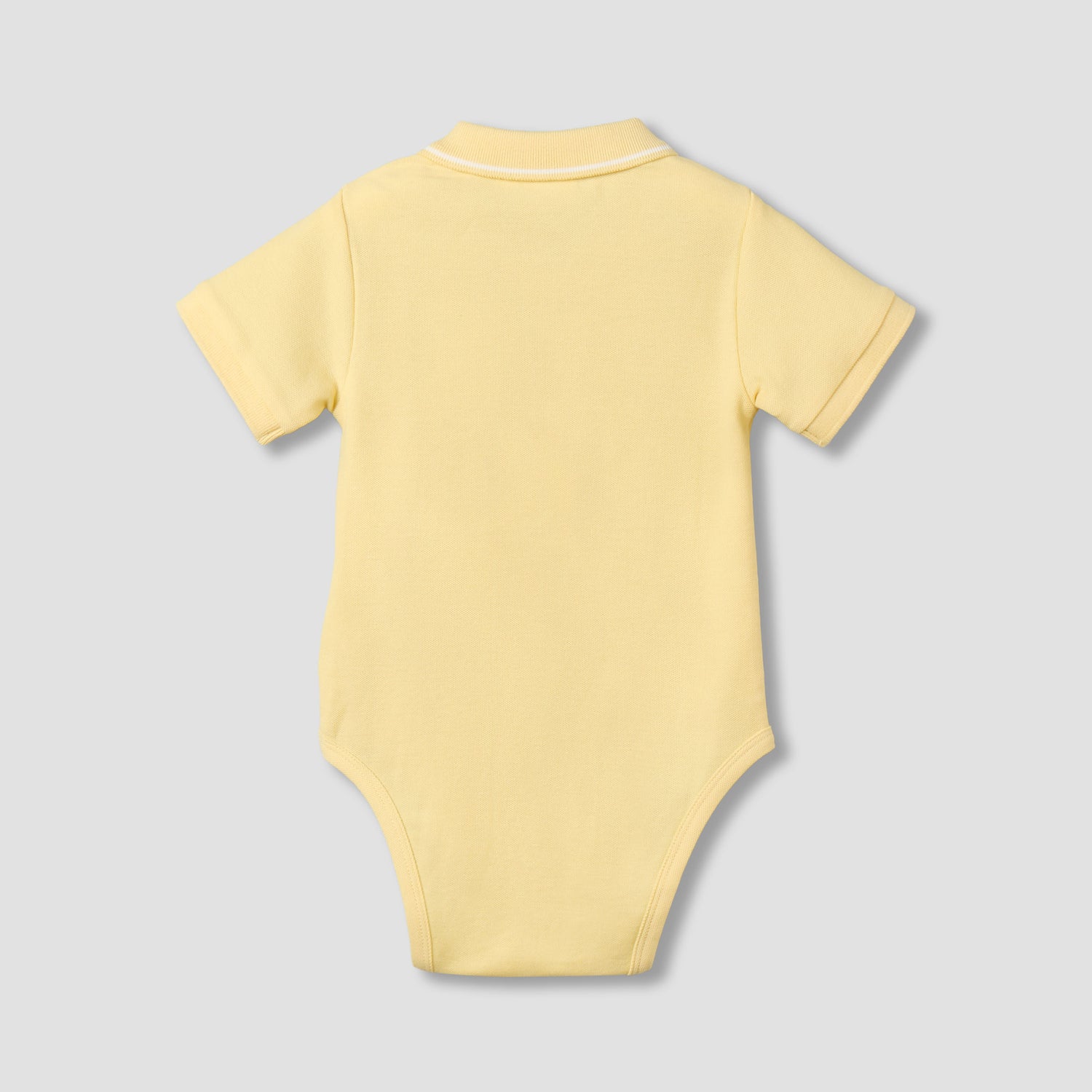 Juniors Short Sleeve Polo Bodysuit with Texture