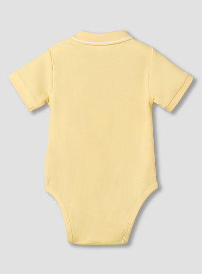 Juniors Short Sleeve Polo Bodysuit with Texture-baby-boys-clothing-bodysuits-image-3
