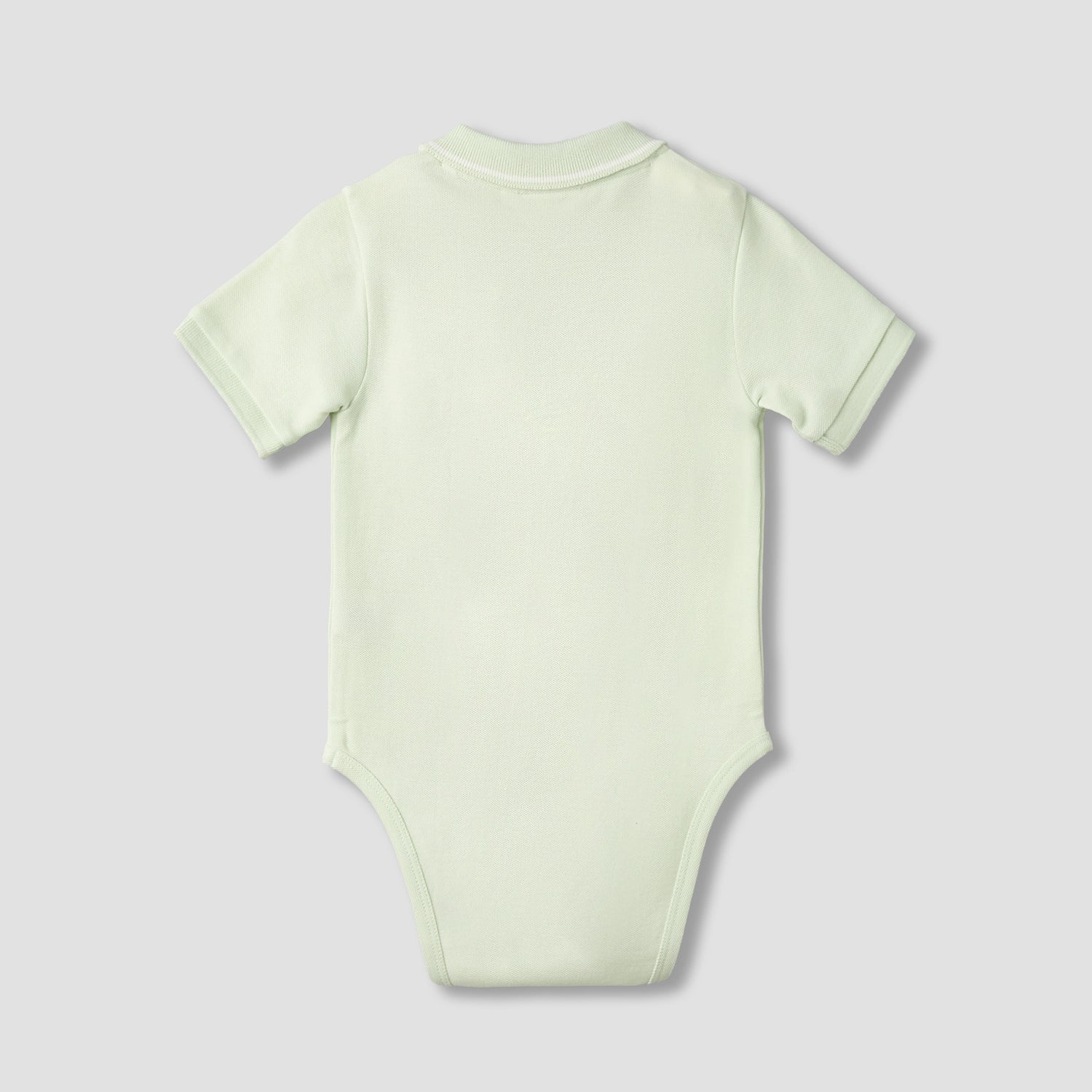 Juniors Short Sleeve Polo Bodysuit with Texture