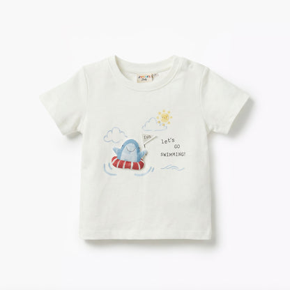 Pack of 3 Juniors Short Sleeve T-shirt with Applique Accent