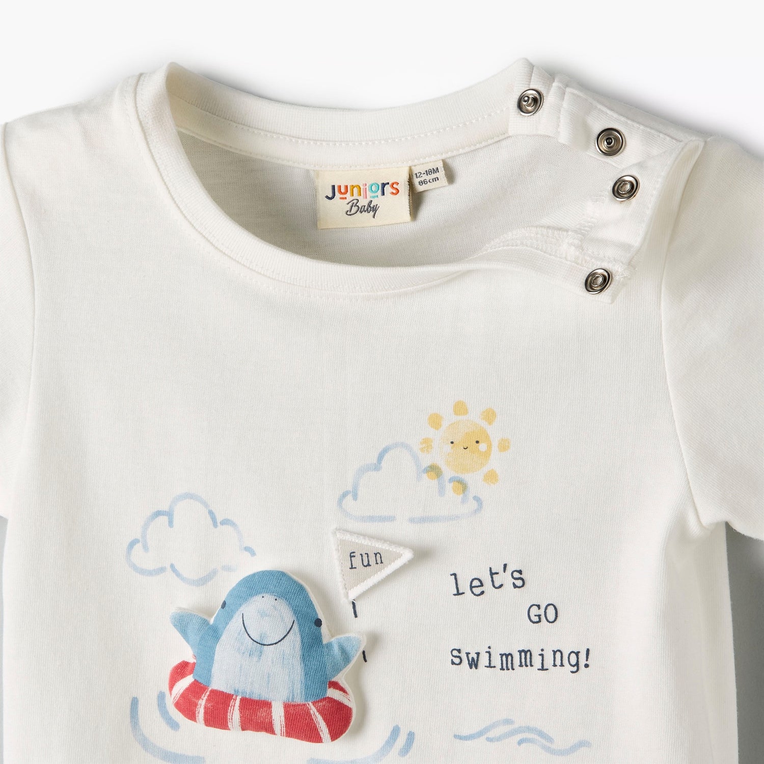 Pack of 3 Juniors Short Sleeve T-shirt with Applique Accent