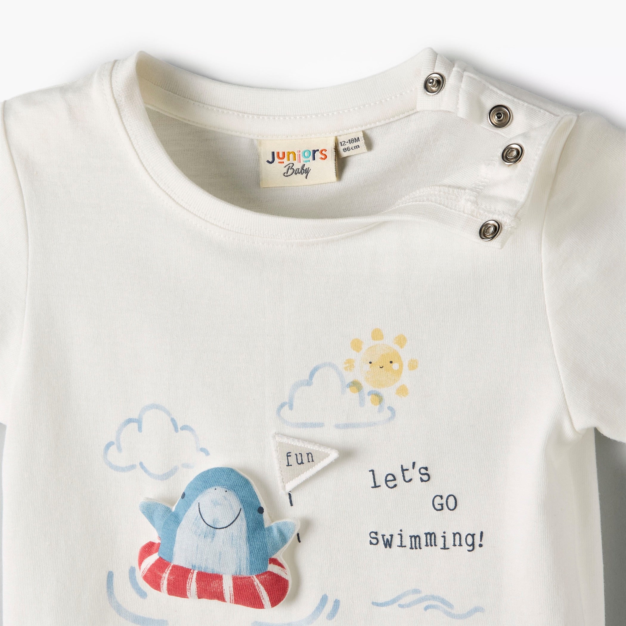Pack of 3 Juniors Short Sleeve T-shirt with Applique Accent