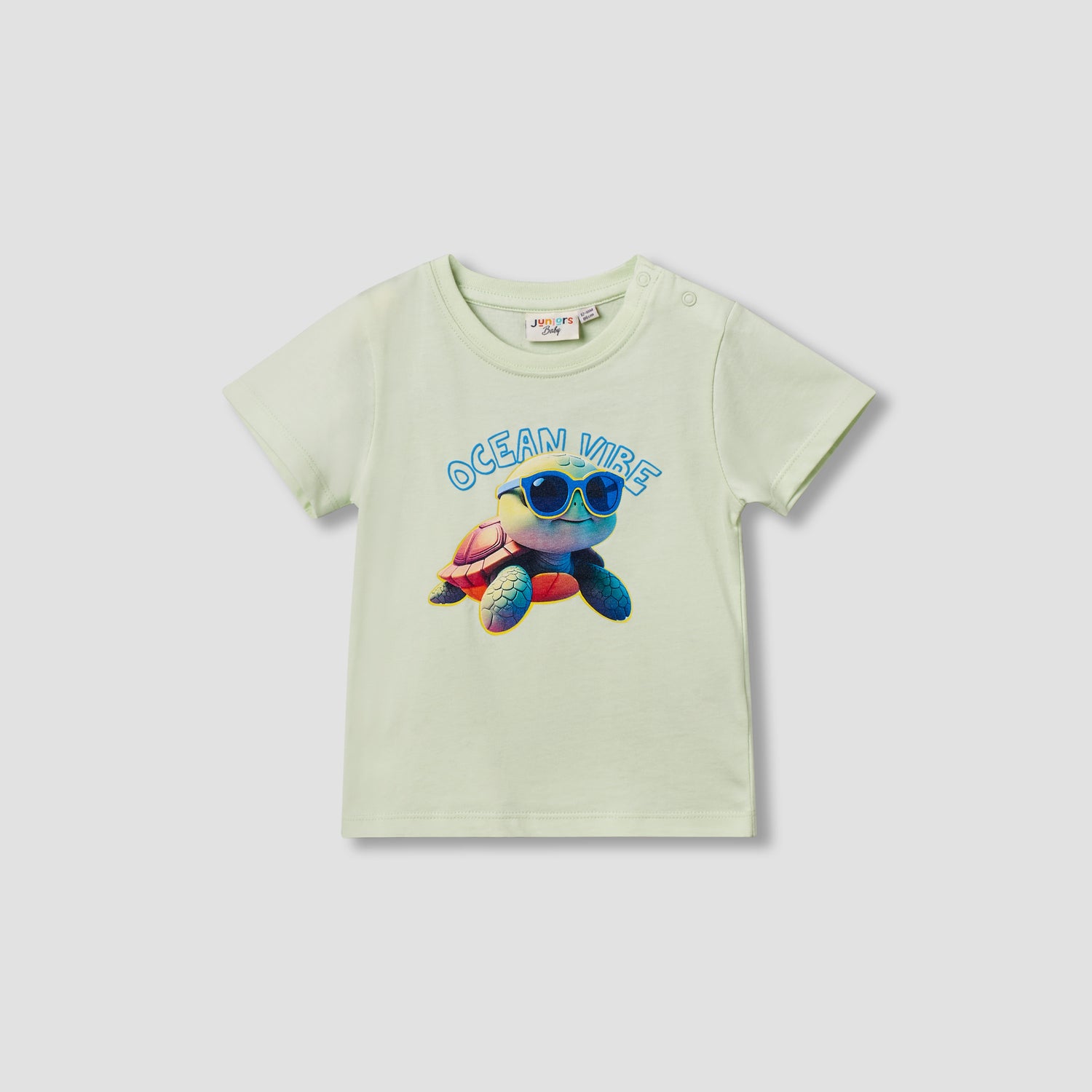 Juniors Crew Neck Short Sleeves T-shirt with Fish Print