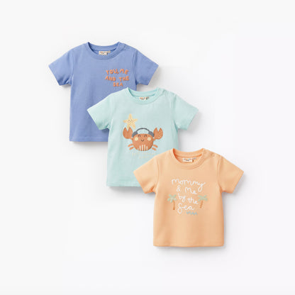 Pack of 3 Juniors Short Sleeve T-shirt with Print