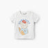 Juniors Crew Neck Short Sleeves T-shirt with Bear Print - White / 12-18 mths