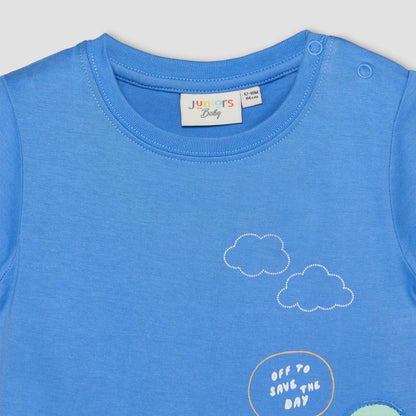 Pack of 3 Juniors Crew Neck Short Sleeves T-shirt with Applique Detail