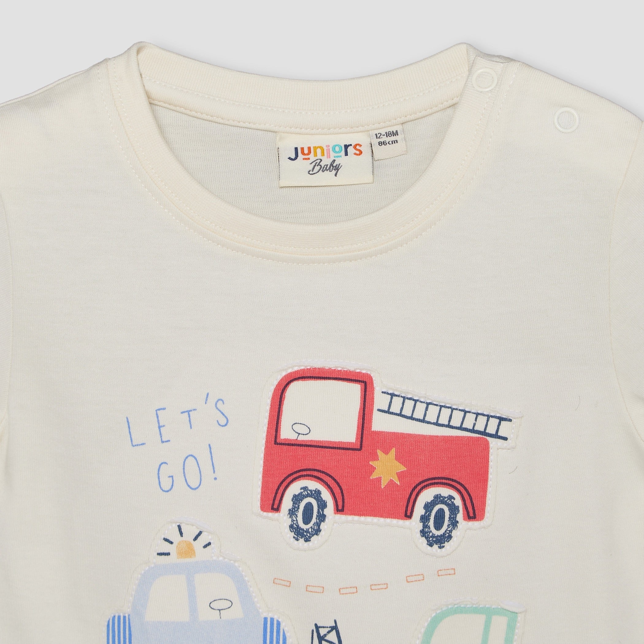 Pack of 3 Juniors Crew Neck Short Sleeves T-shirt with Applique Detail