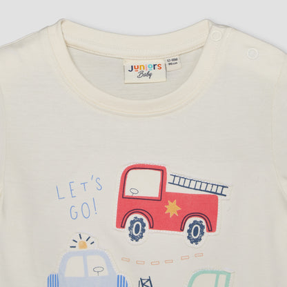 Pack of 3 Juniors Crew Neck Short Sleeves T-shirt with Applique Detail