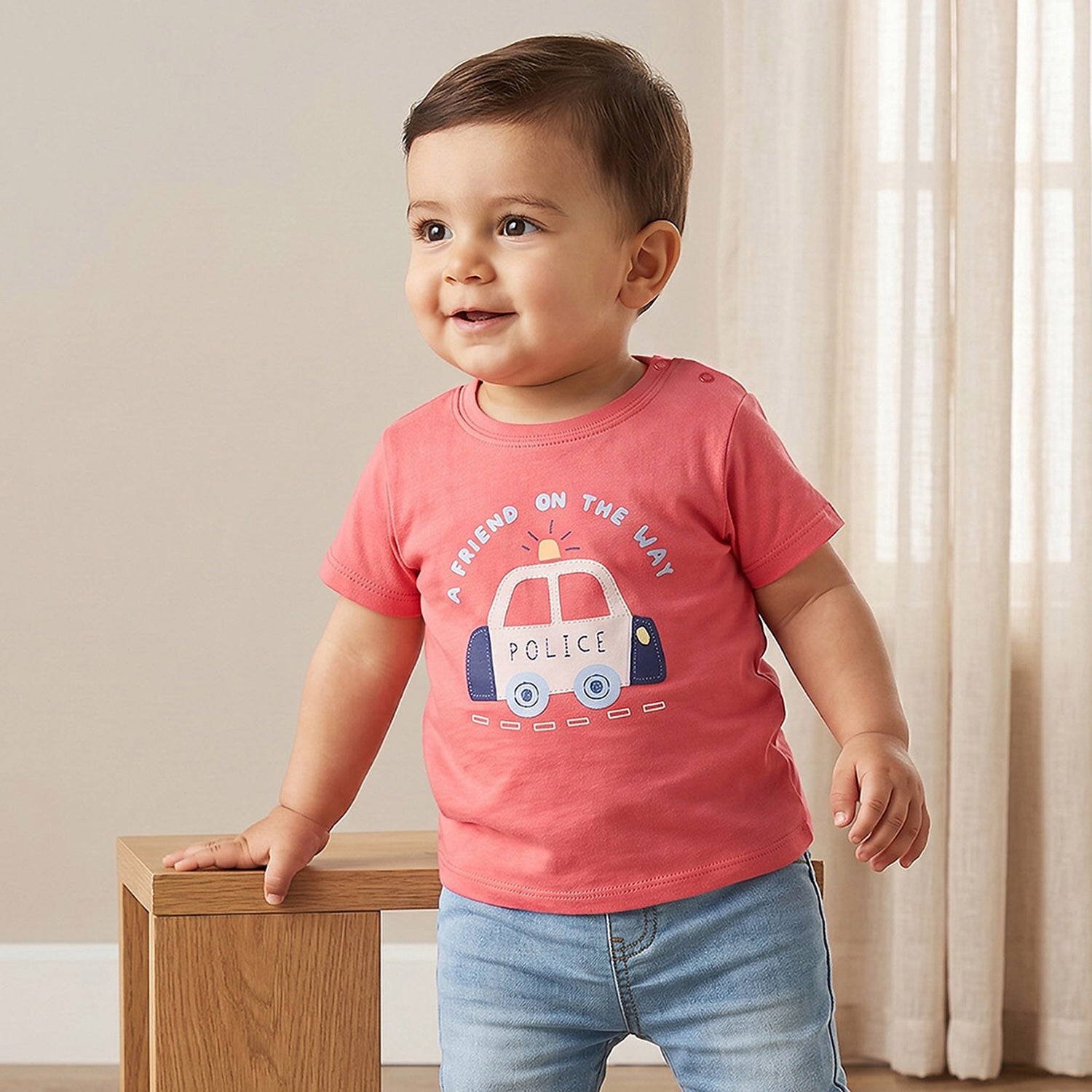 Pack of 3 Juniors Crew Neck Short Sleeves T-shirt with Applique Detail