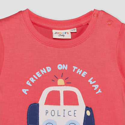 Pack of 3 Juniors Crew Neck Short Sleeves T-shirt with Applique Detail