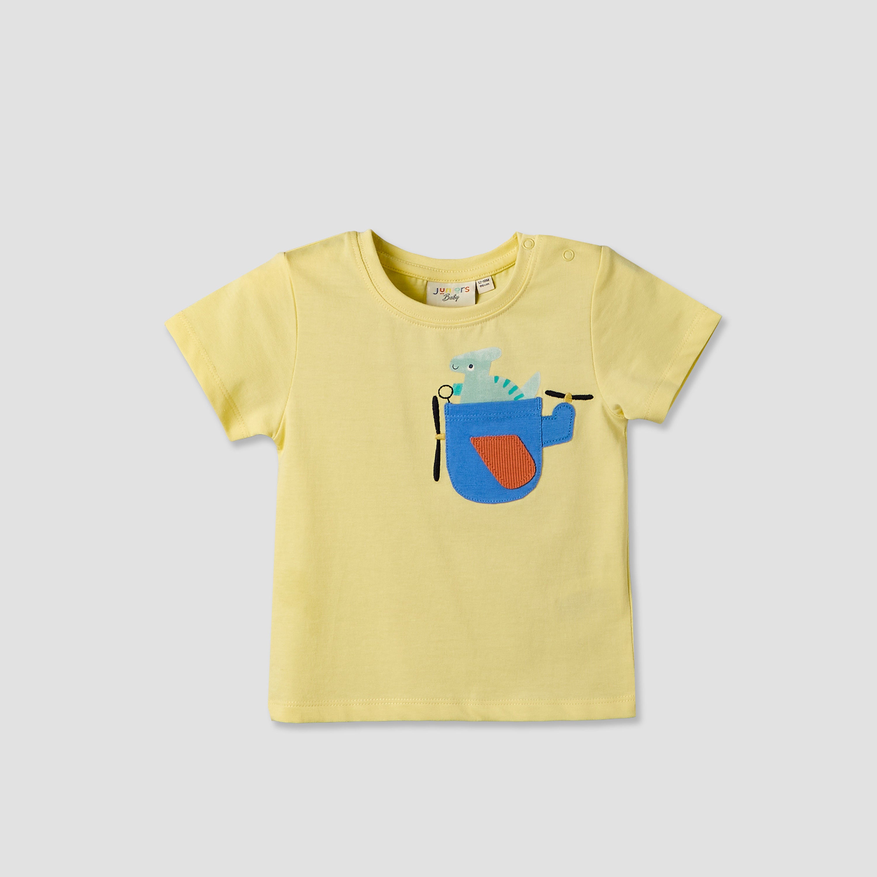 Pack of 3 Juniors Crew Neck Short Sleeves T-shirt with Vehicle Print