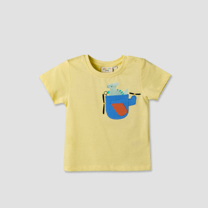 Pack of 3 Juniors Crew Neck Short Sleeves T-shirt with Vehicle Print