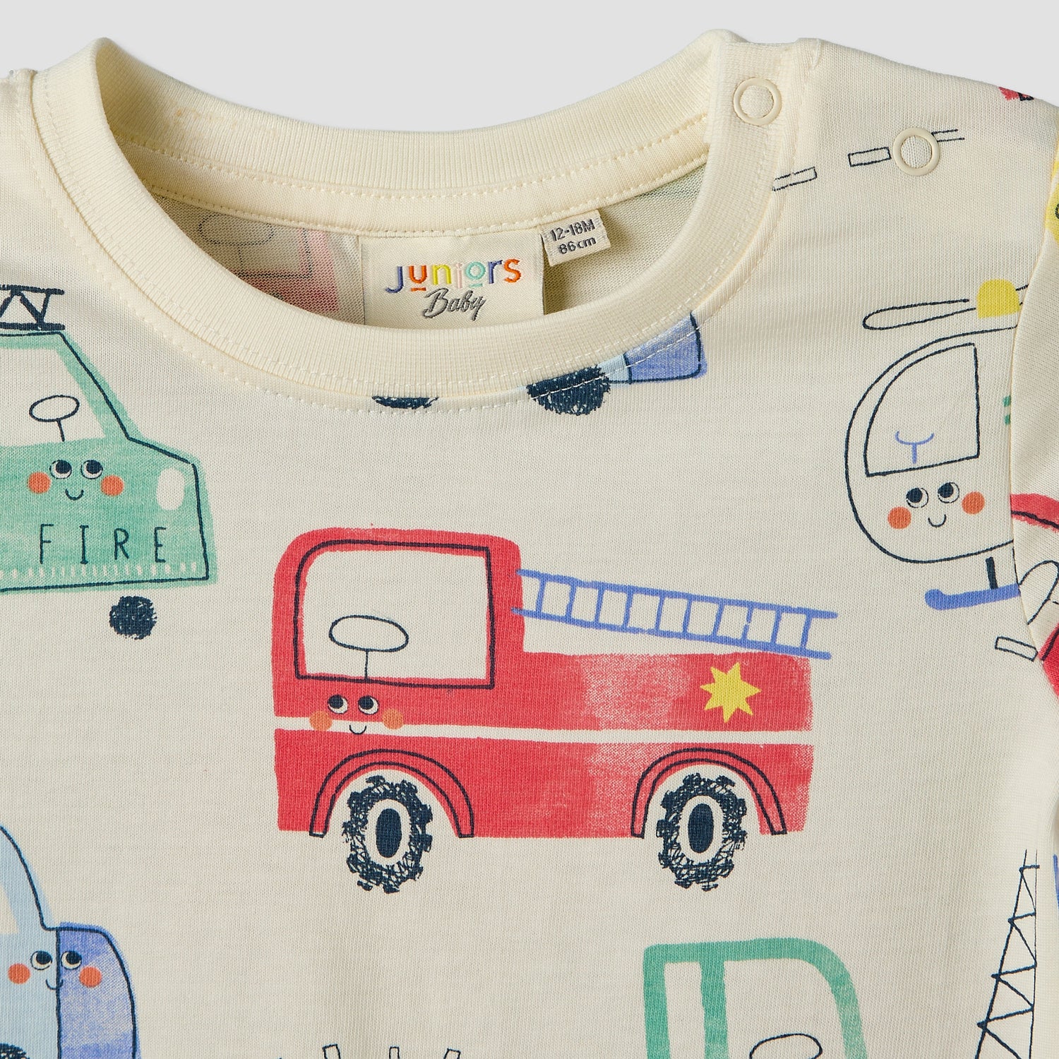 Pack of 3 Juniors Crew Neck Short Sleeves T-shirt with Vehicle Print