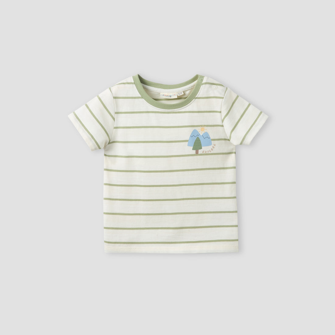 Juniors Crew Neck Short Sleeves T-shirt with Stripes