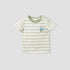 Juniors Crew Neck Short Sleeves T-shirt with Stripes - Cream / 12-18 mths