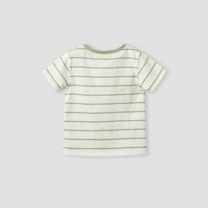 Juniors Crew Neck Short Sleeves T-shirt with Stripes