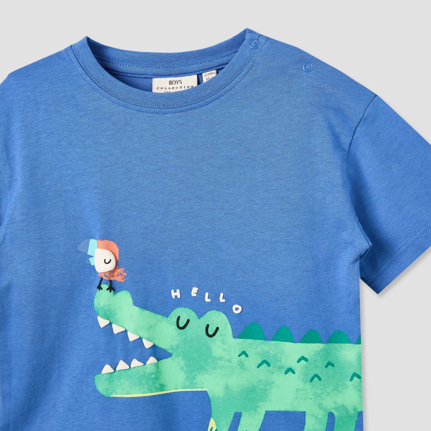Juniors Crew Neck Short Sleeves T-shirt with Alligator Print