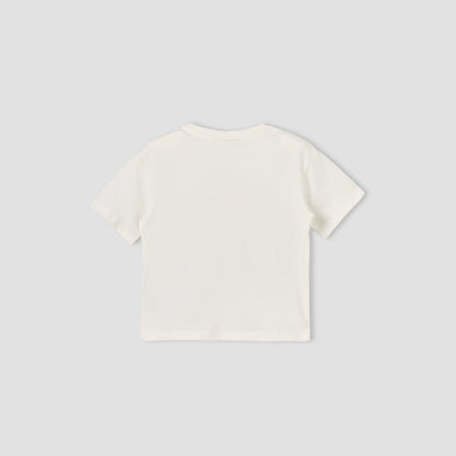 Juniors Crew Neck Short Sleeves T-shirt with Seagull Print