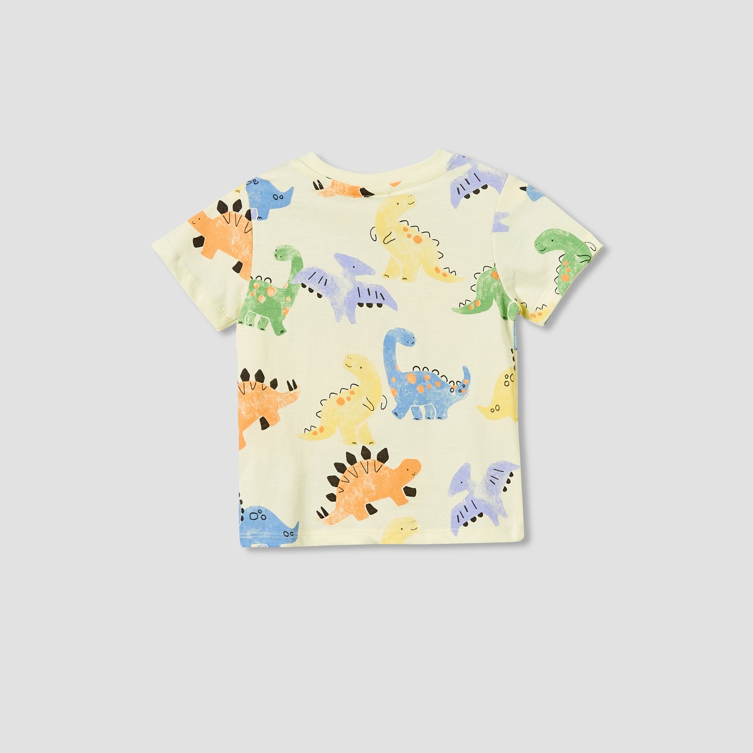 Juniors Crew Neck Short Sleeves T-shirt with Dinosaur Print