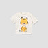 Juniors Crew Neck Short Sleeves T-shirt with Tiger Print - White / 12-18 mths