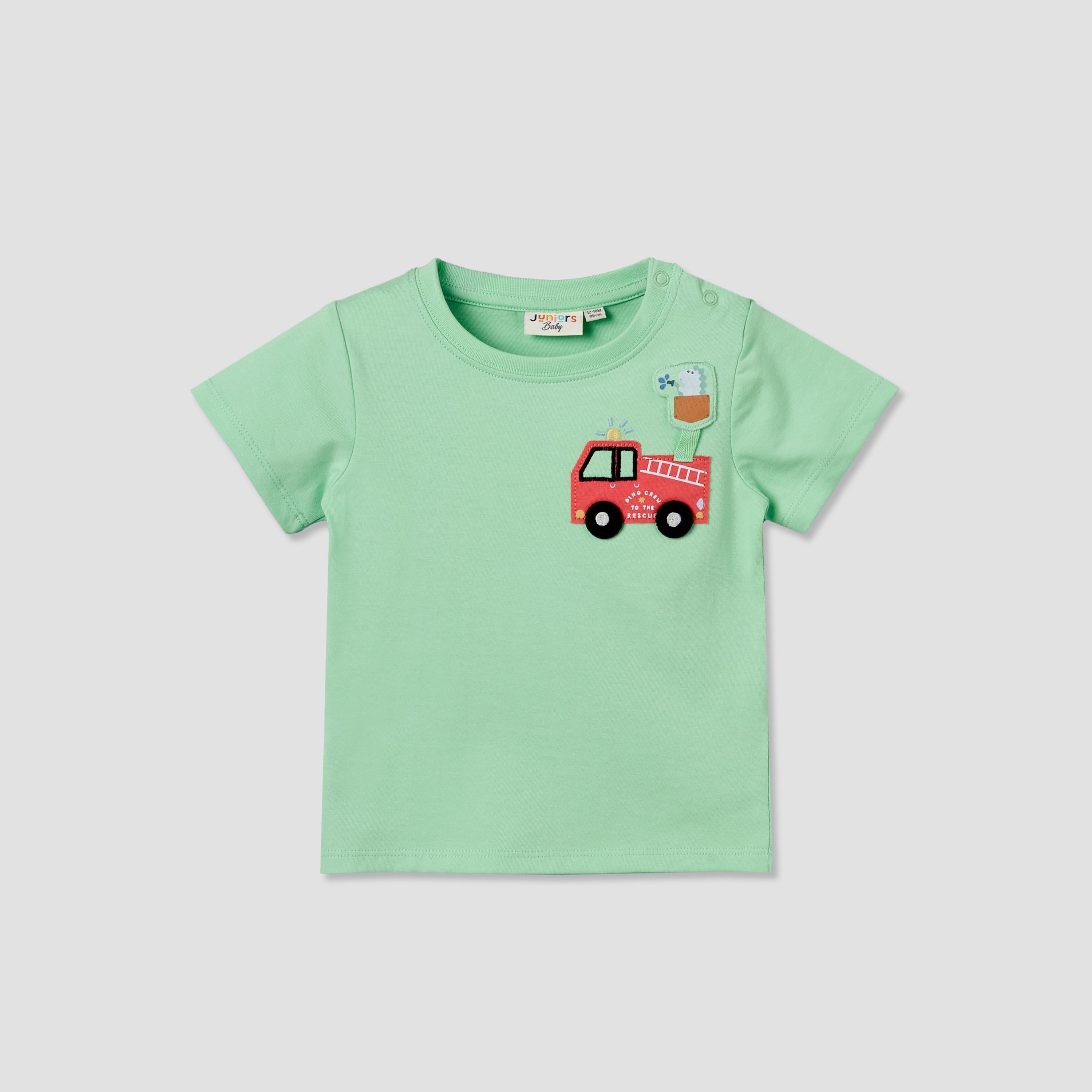 Pack of 3 Juniors Crew Neck Short Sleeves T-shirt with Applique Accent