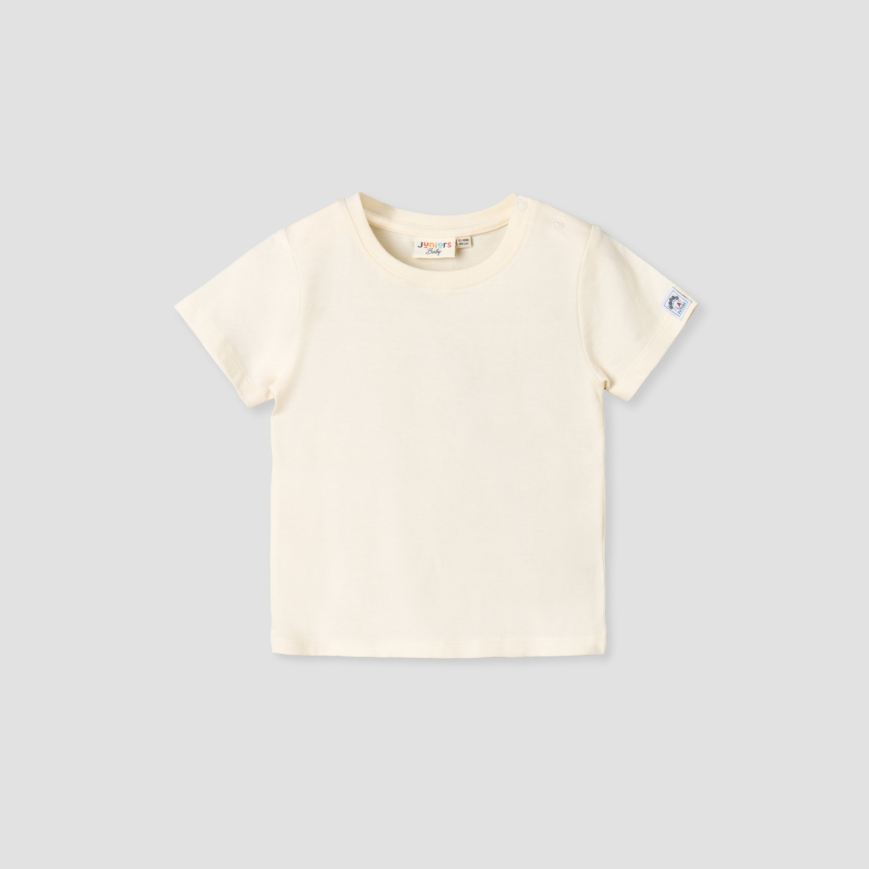 Juniors Crew Neck Short Sleeves T-shirt and Dungaree Set with Checks Detail