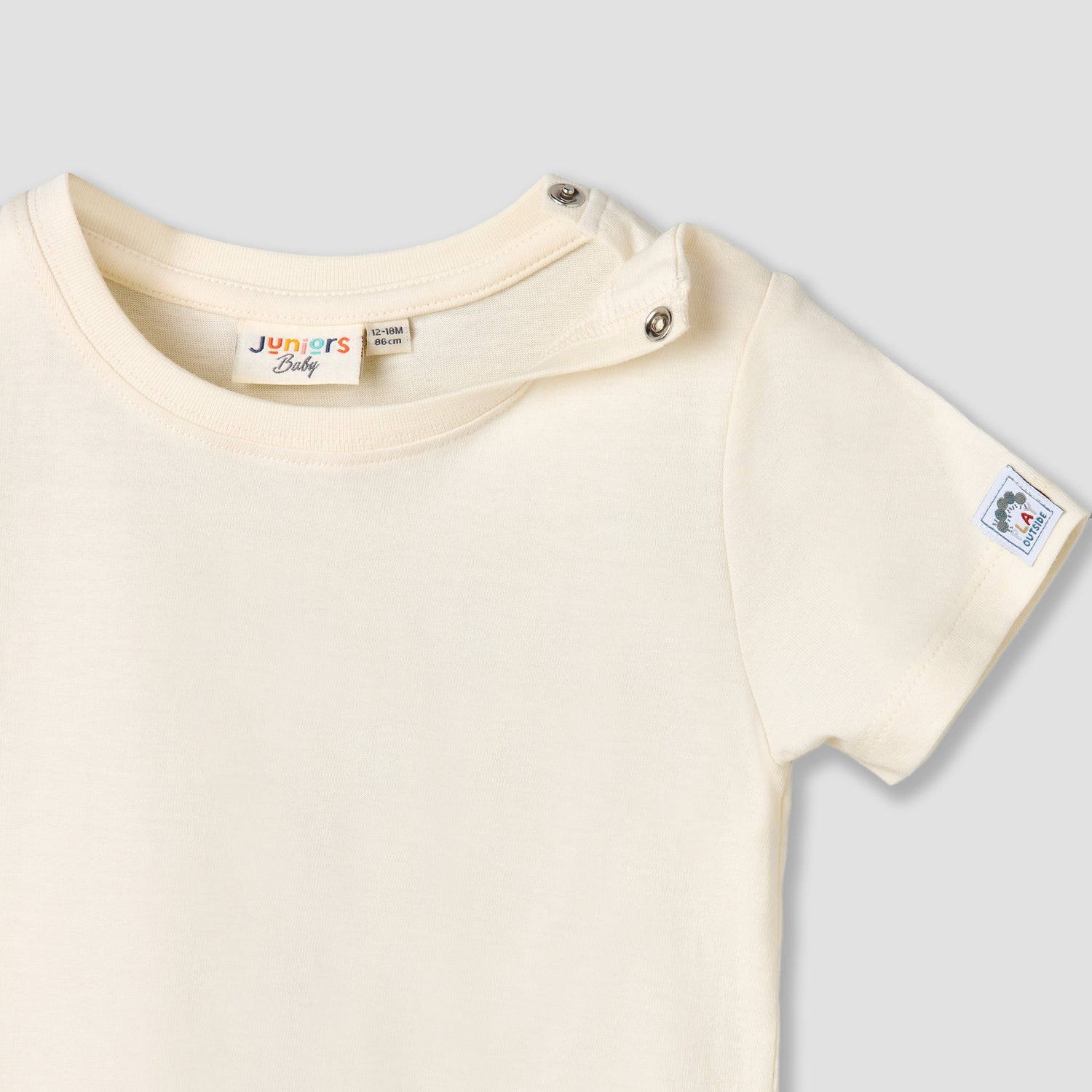 Juniors Crew Neck Short Sleeves T-shirt and Dungaree Set with Checks Detail