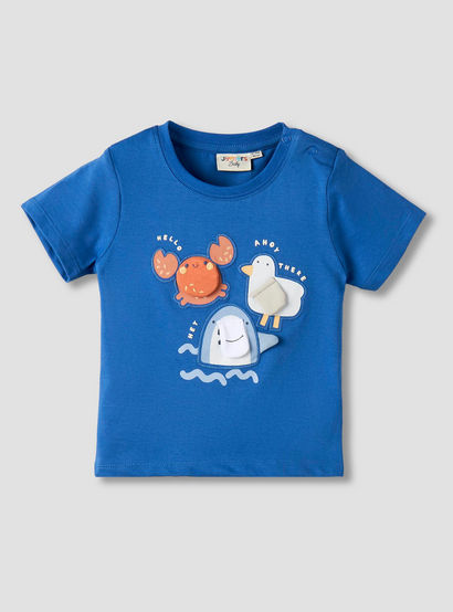 Set of 3 Juniors Crew Neck Short Sleeves T-shirt and Shorts Set with Print-baby-boys-clothing-setsandcoords-image-4