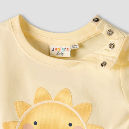 Set of 3 Juniors Crew Neck Short Sleeves T-shirt and Shorts Set with Print